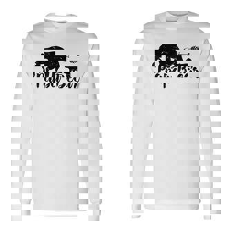 Papabear Papa Bear With Baby Daddy Dad Fathers Day Outfit Long Sleeve T-Shirt - Thegiftio