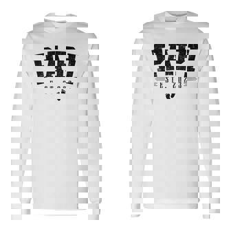 Papi Est 2023 Papi To Be New Papi Fathers Day Long Sleeve T-Shirt | Mazezy