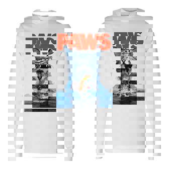 Paws Cat Lover ホラー映画 パロディ 長袖Tシャツ - Kawaiitshirt