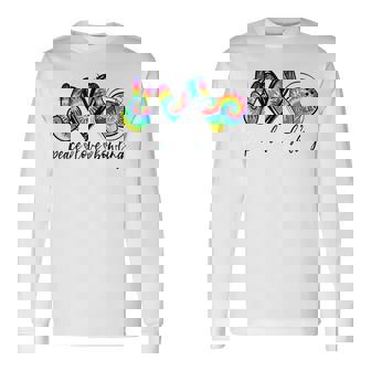 Peace Love Bowling Tie Dye Bowling Lovers Long Sleeve T-Shirt - Monsterry