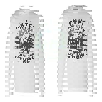 Can I Pet Dat Dawg Hiker Animal Lover Bear Meme Long Sleeve T-Shirt - Monsterry