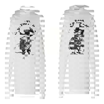 Can I Pet That Dog Meme Animal Lover Opossum Long Sleeve T-Shirt - Monsterry