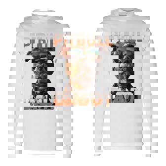 Pitbull Daddyピットブル・パパ・ヴァタータグ アメリカン・ピット・ブル・テリア・パパ 長袖tシャツ 長袖Tシャツ - Kawaiitshirt