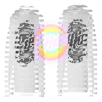 Pride Removes Stubborn Orange Stains Pride Month Lgbtq Retro Long Sleeve T-Shirt - Thegiftio