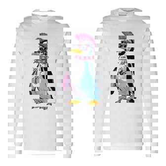 Punkuin 面白い パンクロック パンクロック ペンギン 長袖tシャツ 長袖Tシャツ - Kawaiitshirt