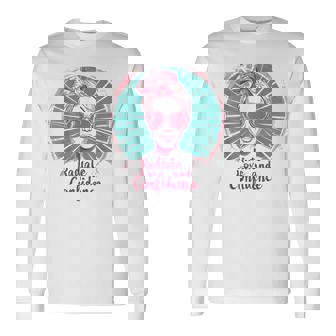 Radiate Love And Confidence Body Positive レトロ ポップアート 長袖Tシャツ - Kawaiitshirt