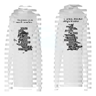 I Require Snacks Raccoon Long Sleeve T-Shirt | Mazezy