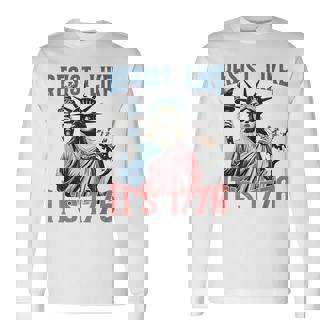 Resist Like It's 1776 No Kings Liberty Statue 4Th Of July Long Sleeve T-Shirt - Monsterry
