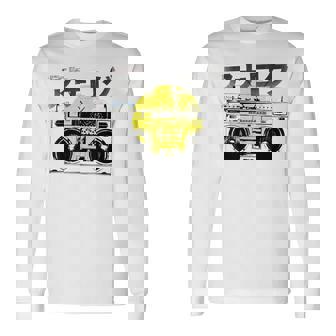 Retro 80S 日本製ヴェイパーウェーブ ヒップホップ ラップ アナログブームボックス 長袖Tシャツ - Kawaiitshirt