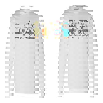 Retro Fourth Of July Goose American Flag Usa Memorial Day Long Sleeve T-Shirt - Monsterry