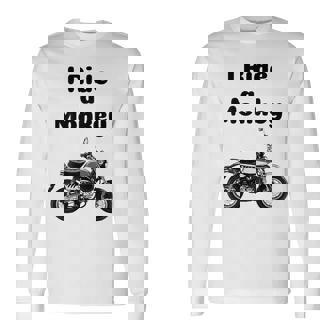 I Ride A Monkey オートバイ ミニバイクシャツ 長袖Tシャツ - Kawaiitshirt