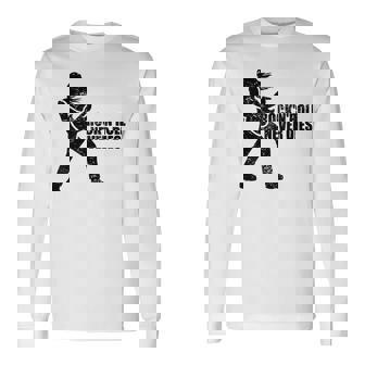 Rock 'N' Roll Never Dies ギタープレーヤー 長袖Tシャツ - Kawaiitshirt