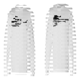 Rock Music Guitarra De La Madera Música Naturaleza Guitarra Camiseta de manga larga - Regaloses