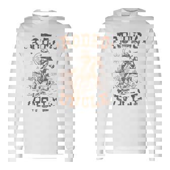 Rodeo Uncle Western Cowboy Family Matching Father's Day Long Sleeve T-Shirt | Mazezy