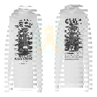 Sequoia Kings Canyon National Parks Vintage Tree Hiking 1890 Long Sleeve T-Shirt | Mazezy