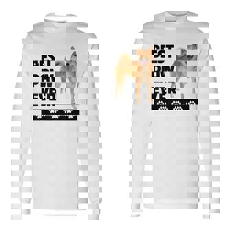 Shiba Inu Dog Dad Fathers Day Best Paw Ever Pet Parent Owner Long Sleeve T-Shirt - Monsterry