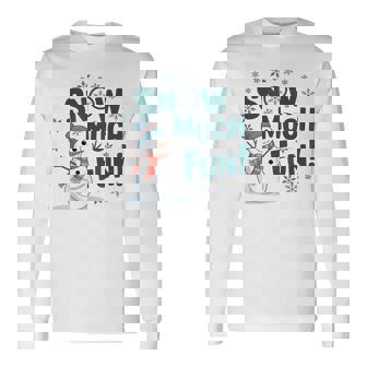 Snow Much Fun 冬 雪だるま おもしろい クリスマス キッズ レディース メンズ 長袖Tシャツ - Kawaiitshirt