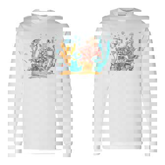 Sous-Marin Animaux Créatures Marines Corail Poissons T-shirt à manches longues - Cadeauxyz