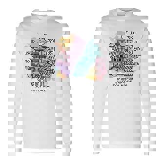 Souvenir Deoyage Minimaliste À L'aquarelle Deéoul Corée Duud T-shirt à manches longues - Cadeauxyz