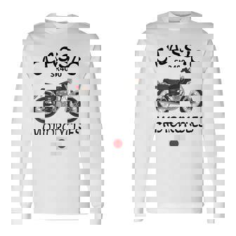 Sr400 ブラックスポーク クラシックバイク モーターサイクリスト オートバイ 長袖Tシャツ - Kawaiitshirt