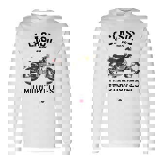 Sr500 ブラック クラシックバイク モーターサイクリスト オートバイ 長袖Tシャツ - Kawaiitshirt