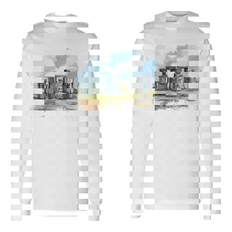 Stonehenge イギリス土産 ストーンヘンジ。 長袖tシャツ 長袖Tシャツ - Kawaiitshirt