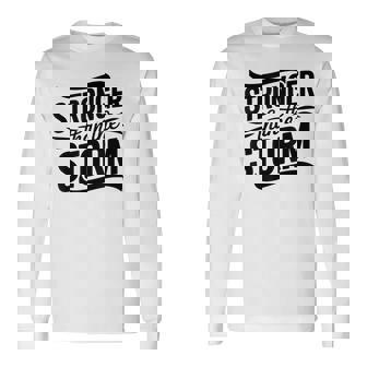 Stronger Than Thetorm Motivational Inspirational Positive 長袖Tシャツ - Kawaiitshirt