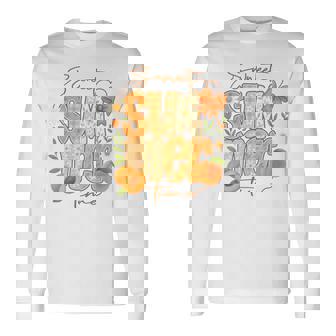 Sweetummer Time 鮮やかなフローラルピーチ 長袖tシャツ 長袖Tシャツ - Kawaiitshirt