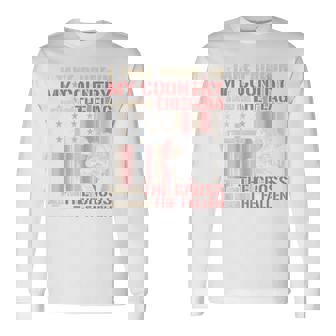 I Take Pride In My Country Itand For The Flag 裏面 長袖Tシャツ - Kawaiitshirt