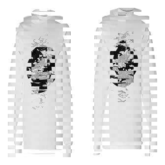 Tattoo Dragon Graphique Dos Japonais Dragon De Feu T-shirt à manches longues - Cadeauxyz