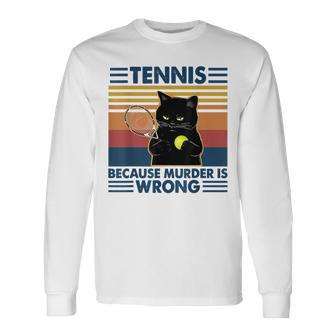 Tenis Porque El Asesinato Está Mal Tenis Camiseta de manga larga - Regaloses