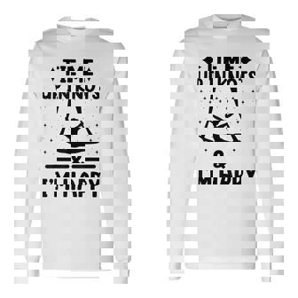 Tie Me Up In Knots & I'm Happy エアリアル ヨガ 体操選手 エアリスト 長袖Tシャツ - Kawaiitshirt