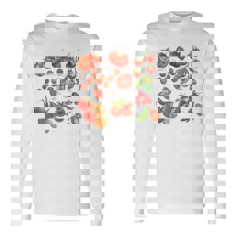 Tomato Fruit Botanical Cottagecore Clothing Vegetable Long Sleeve T-Shirt - Monsterry
