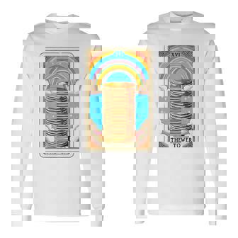 The Tower タロットカード パンケーキタワー 朝食愛好家 長袖tシャツ 長袖Tシャツ - Kawaiitshirt