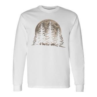 Trees Wildlife Nature Vintage Forest Woods Outdoor Long Sleeve T-Shirt - Seseable