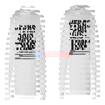 Veterans Against Trump Anti Racism Usa Military Vets America Long Sleeve T-Shirt - Monsterry
