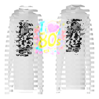 Vintage 80Er Jahre Party Outfit Herren Damen 80Er Jahre I Love The 80S Langarmshirts - Geschenkecke
