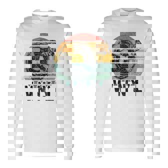 Vinyl Turntable Records Music Lp Djintageun レコードプレーヤー 長袖Tシャツ - Kawaiitshirt