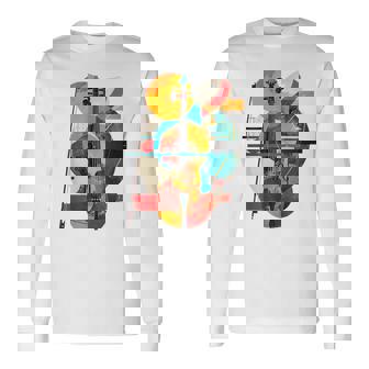 Violín Abstracto Planetas Arte Geométrico Gráficoiolín Camiseta de manga larga - Regaloses