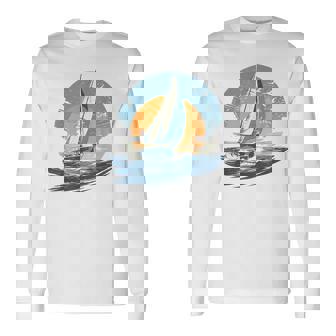 Voilier Àoile Bateau Nautique Yacht Amusant T-shirt à manches longues - Cadeauxyz