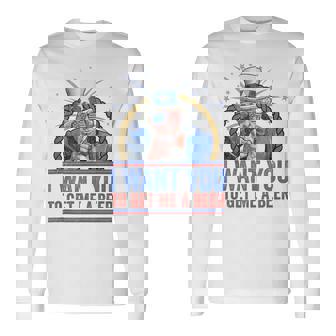 I Want You To Get Me A Beer Uncle Sam 4Th Of July Long Sleeve T-Shirt - Thegiftio UK