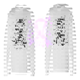 I Wear Purple For Myself Support Lupus Awareness Day Ribbon Long Sleeve T-Shirt - Thegiftio
