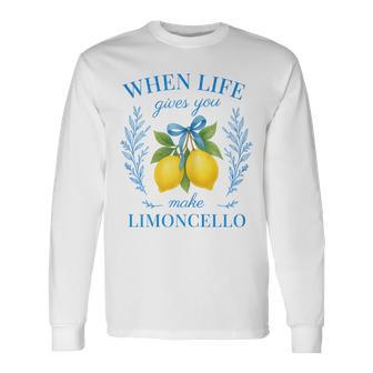 Wenn Das Leben Dir Zitronen Gibt Mach Limoncello Amalfi Italien Langarmshirts - Geschenkecke