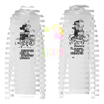 Wicked Elphaba & Glinda Together Playful Cartoon Style Long Sleeve T-Shirt | Mazezy