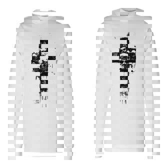 Witchyibes クロス ゴシック 美的 オカルトアート 長袖Tシャツ - Kawaiitshirt