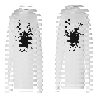Y2k 90S Scary Cat Tomcat Is Scared Under Starry Long Sleeve T-Shirt - Thegiftio