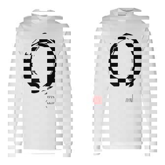 Zen Calligraphy Buddhist Enso Circle 長袖Tシャツ - Kawaiitshirt