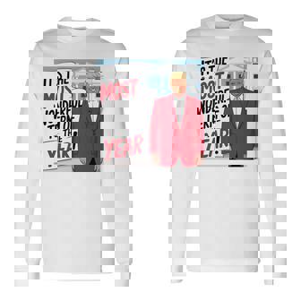 「今年一番素晴らしい言葉だ」トランプクリスマス 長袖tシャツ 長袖Tシャツ - Kawaiitshirt