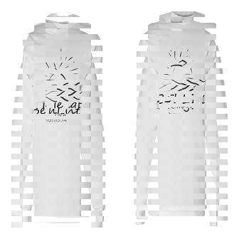 「光あれ」聖書マタイによる福音書第5章14節 長袖Tシャツ - Kawaiitshirt