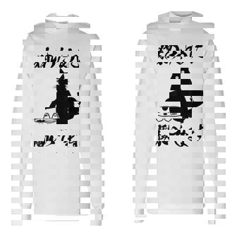 「猫のために 働いてます」猫 ネコ メンズ 猫好き にゃんこ 文字入り おもしろ 筆文字 面白い 服 面白い 長袖Tシャツ - Kawaiitshirt